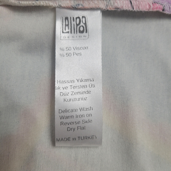 Lalipop Design Drape Satin Double Breasted Abstract Blouse Size S - Picture 10 of 10